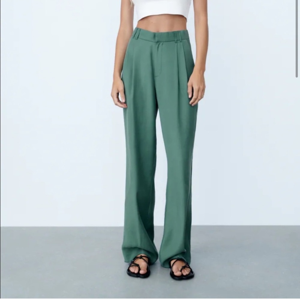 Zara Full Length Trouser - pleated, wide leg, tailored
